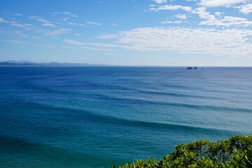 Wall Mural - Big waves roll towards the shoreline in New South Wales - Australia