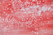 canvas print picture - Hintergrund rote Aquarellfarbe mit Salztechnik wirkt wie weiße Kristalle oder Blüten für Karten geeignet mit Platz für Text
