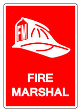 Fire Marshal Symbol Sign ,Vector Illustration, Isolate On White Background Label .EPS10