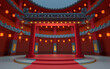 © Vink Fan - Round stage in the ancient round house, Chinese classical round house, 3d rendering. Translation: blessing.