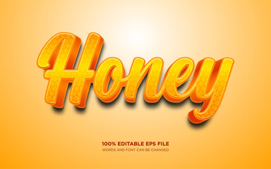 Canvas Print - Honey editable text style effect 