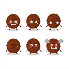 Canvas Print - Coconut cartoon character with various angry expressions