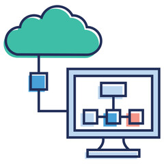 Wall Mural - Cloud Computing 