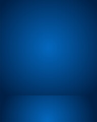 Empty blue studio room Backdrop. Light interior with copyspace for your creative project . Vector illustration EPS 10