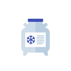 Sticker - cryobank, storage tank vector icon