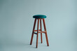 Bar stool isolated on gray background.