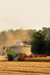 Sticker - Autonomous harvester on the field. Smart farming concept	
