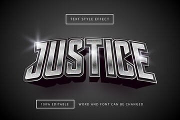 Wall Mural - Silver Justice Text effect premium free download