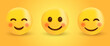 © icons gate - Smiling Face with Smiling Eyes, 3d happy Smiley emoji,  cute emoticon with cheeks