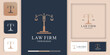 lawyer logo, law pole logo design and business card design