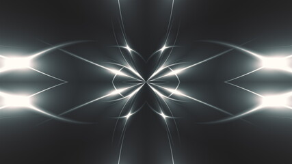 Poster - Abstract fractal light background. Digital 3d rendering backdrop.