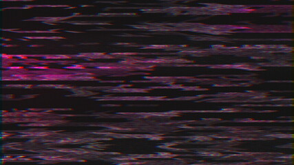 Poster - Glitch, pixel noise on the screen, computer generated. Bad Signal. Video damage. 3d rendering a digital background