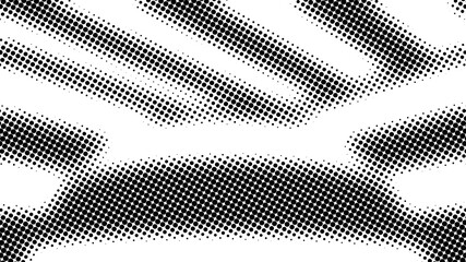 Poster - Half tone of many dots, computer generated abstract background, 3D rendering simple backdrop with optical illusion effect
