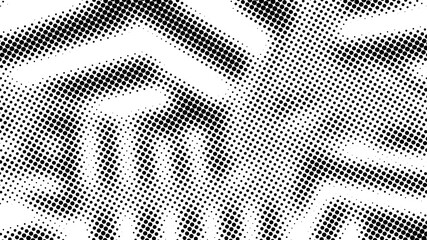 Poster - Half tone of many dots, computer generated abstract background, 3D rendering simple backdrop with optical illusion effect