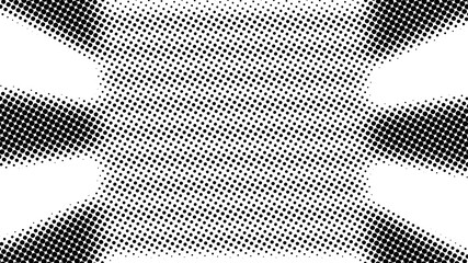 Poster - Half tone of many dots, computer generated abstract background, 3D rendering simple backdrop with optical illusion effect