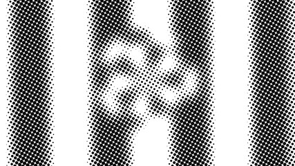 Poster - Half tone of many dots, computer generated abstract background, 3D rendering simple backdrop with optical illusion effect