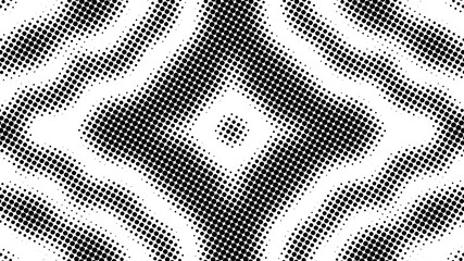 Poster - Half tone of many dots, computer generated abstract background, 3D rendering simple backdrop with optical illusion effect