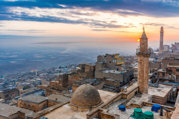 Wall Mural - Mardin City sunset view in Turkey