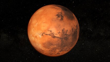 Wall Mural - Mars red planet from space