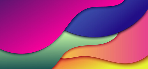 abstract dynamic 3d gradient color wave shape background