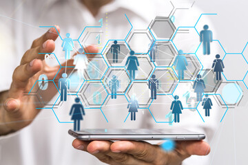 abstract social network scheme, which contains business people