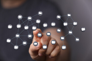data network 3d digital info
