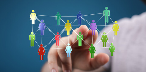 business conference team work connection digital concept