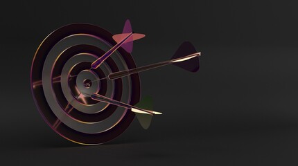 Poster - dart business digital dark 3d