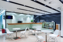 Light Colored Office Canteen At The Business Center.