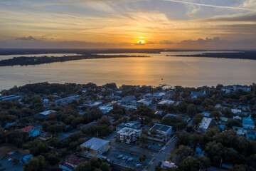 Wall Mural - Mount Dora Aerial Sunset