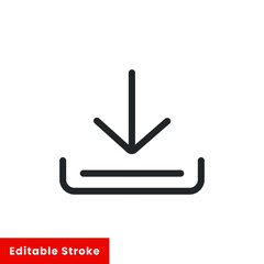 Poster - Download line icon for web template and app. Editable stroke vector illustration design on white background. EPS 10