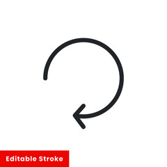 Poster - Reload arrow line icon for web template and app. Editable stroke vector illustration design on white background. EPS 10