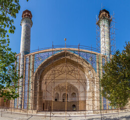 Wall Mural - Iwan of Jameh Mosque of Qazvin under renovations, Iran