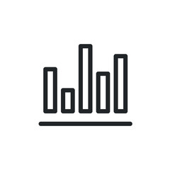 Poster - Bar chart diagram line icon for web template and app. Vector illustration design on white background. EPS 10