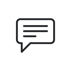 Poster - Chat bubble speech line icon for web template and app. Vector illustration design on white background. EPS 10