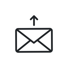 Fototapete - Message sent line icon for web template and app. Vector illustration design on white background. EPS 10