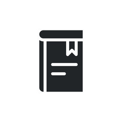 Poster - Book glyph icon for web template and app. Vector illustration. design on white background. EPS 10