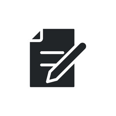 Poster - Edit glyph icon for web template and app. Vector illustration. design on white background. EPS 10