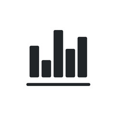 Poster - Bar chart glyph icon for web template and app. Vector illustration. design on white background. EPS 10