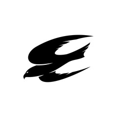 falcon bird in flight isolated monochrome hawk. vector wild eagle, falconry sport logo