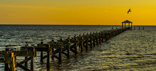 Multiple Walking Picnic Piers Broken Up And Destroyed By Hurricanes In The Gulfport-Biloxi Area..