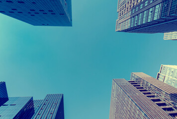 Wall Mural - Modern skyscrapers in the business district, Xiamen, China.