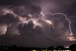 multiple cloud lightning in the thunder storm