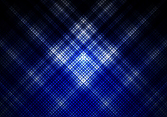 Wall Mural - abstract blue and black color background with square grid diagonal stripes