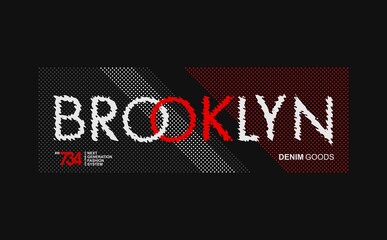 brooklyn typography design for t shirt, vector illustration
