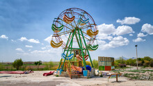Ferris Wheel At The Abandoned Amusement Park Near Isfahan, Iran