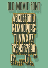 1930s Style Movie Font, Retro Cinematographic Typeface 