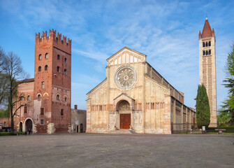 Wall Mural - Basilica di San Zeno Maggiore in Verona, Italy