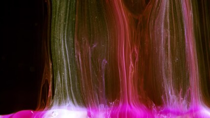 Wall Mural - Mystic Smoke on Black Background.