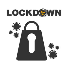 Lockdown symbol concept quarantine for pandemic vector